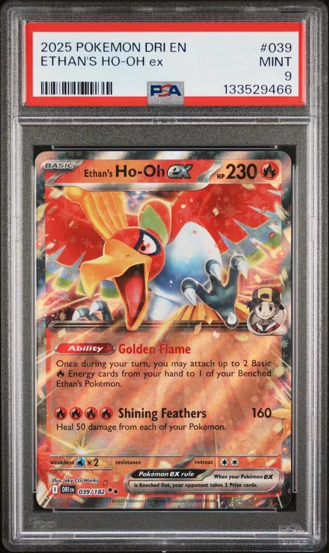 Ethan's HO-Oh EX, Destined Rivals, PSA 9