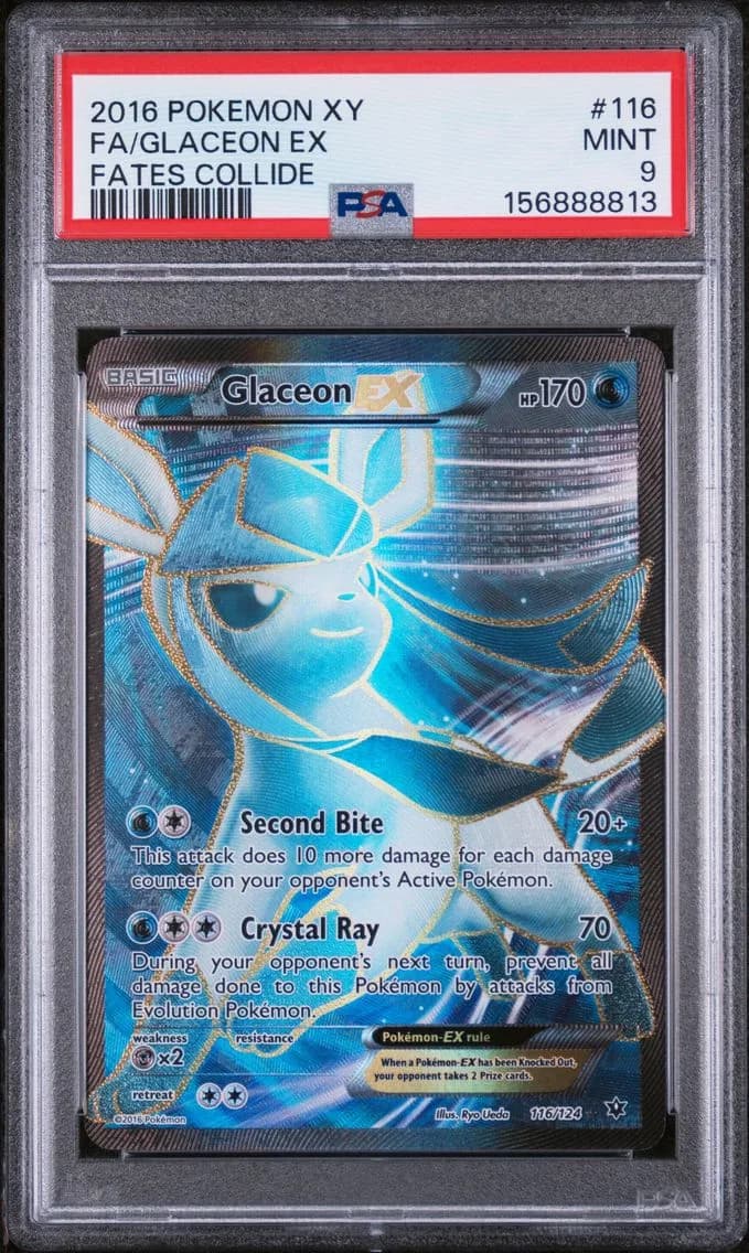 Glaceon EX, XY Fates Collide, PSA 9