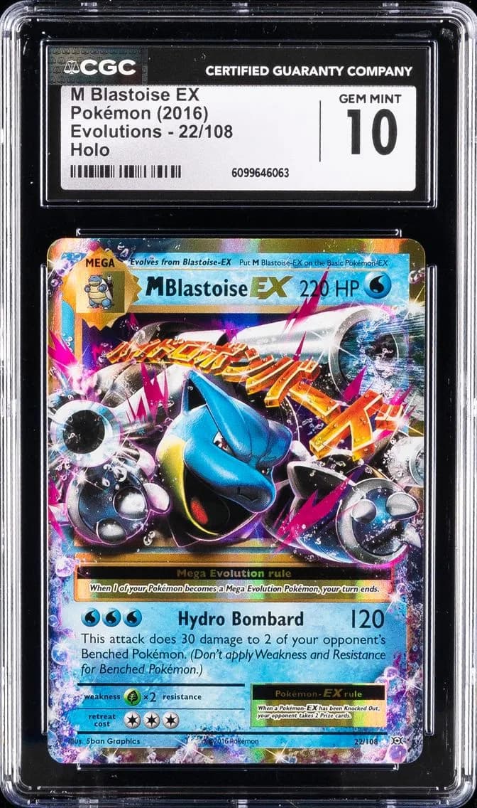 M Blastoise EX, Evolutions, CGC 10