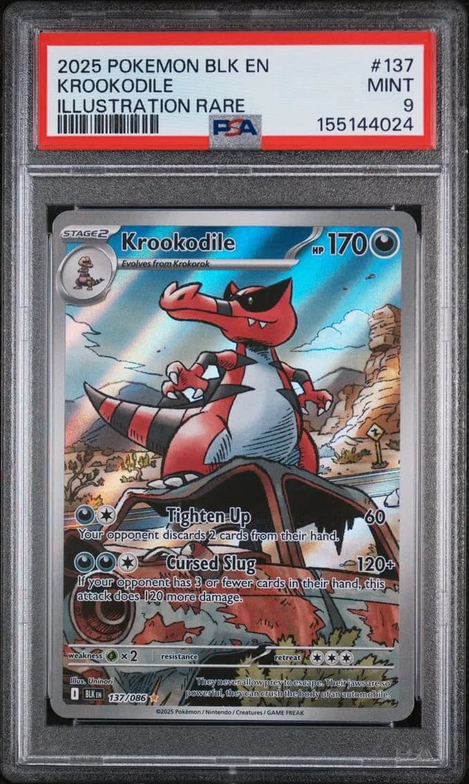 Krookodile, Black Bolt, PSA 9