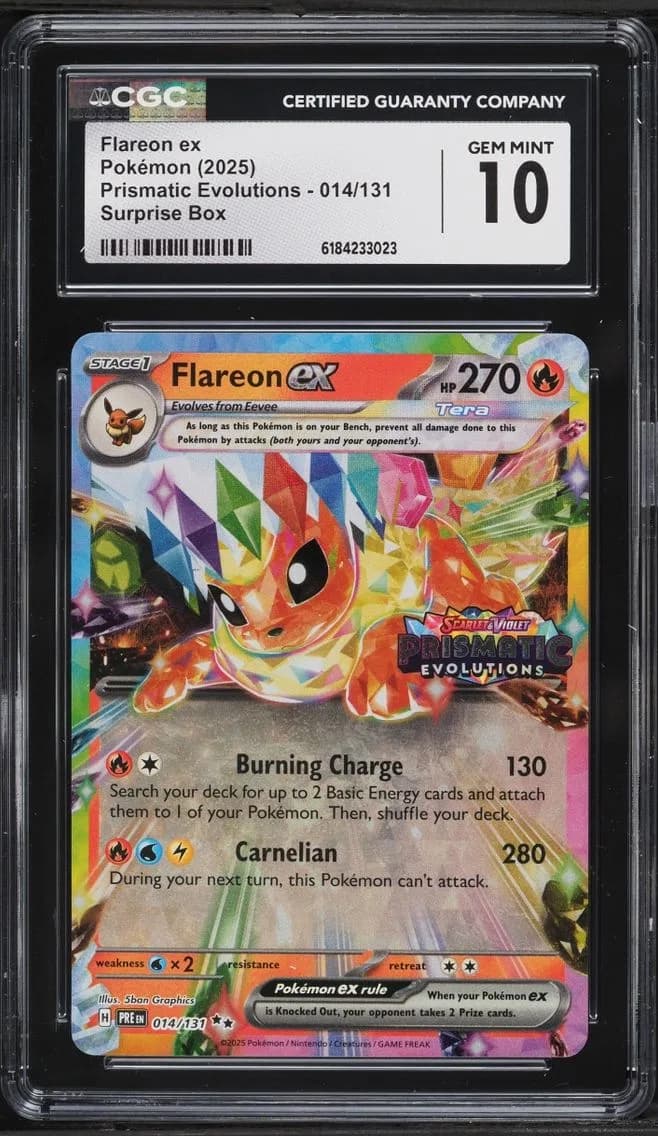 Flareon EX, Prismatic Evolutions, CGC 10