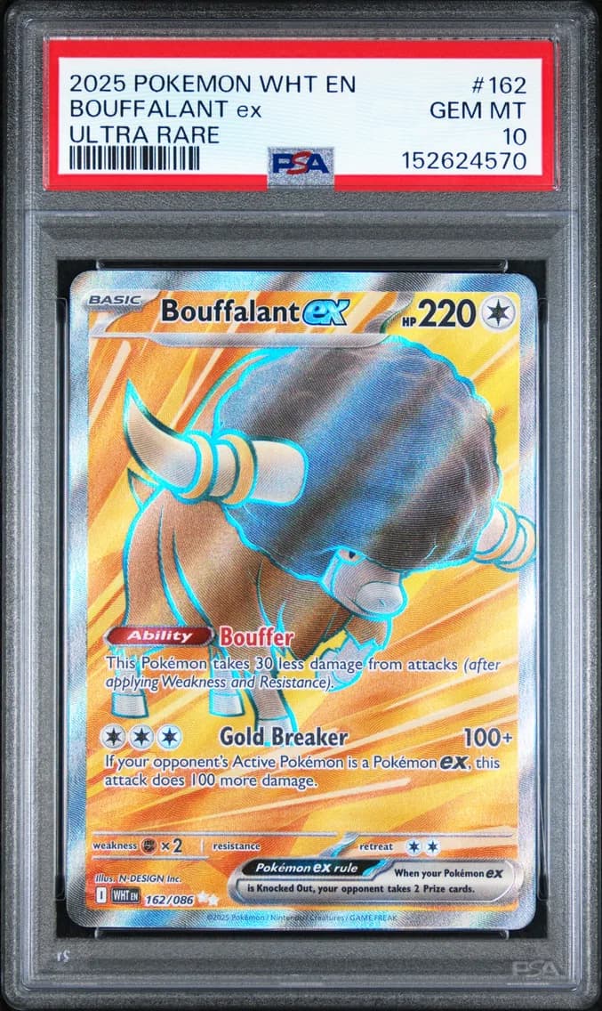 Bouffalant EX, White Flare, PSA 10