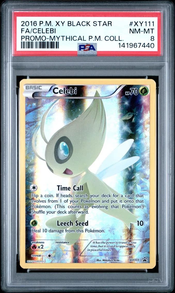 Celebi, XY Black Star Promo, PSA 8