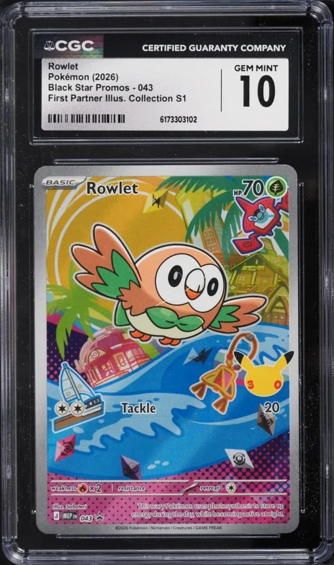Rowlet, GEM MINT, CGC 10