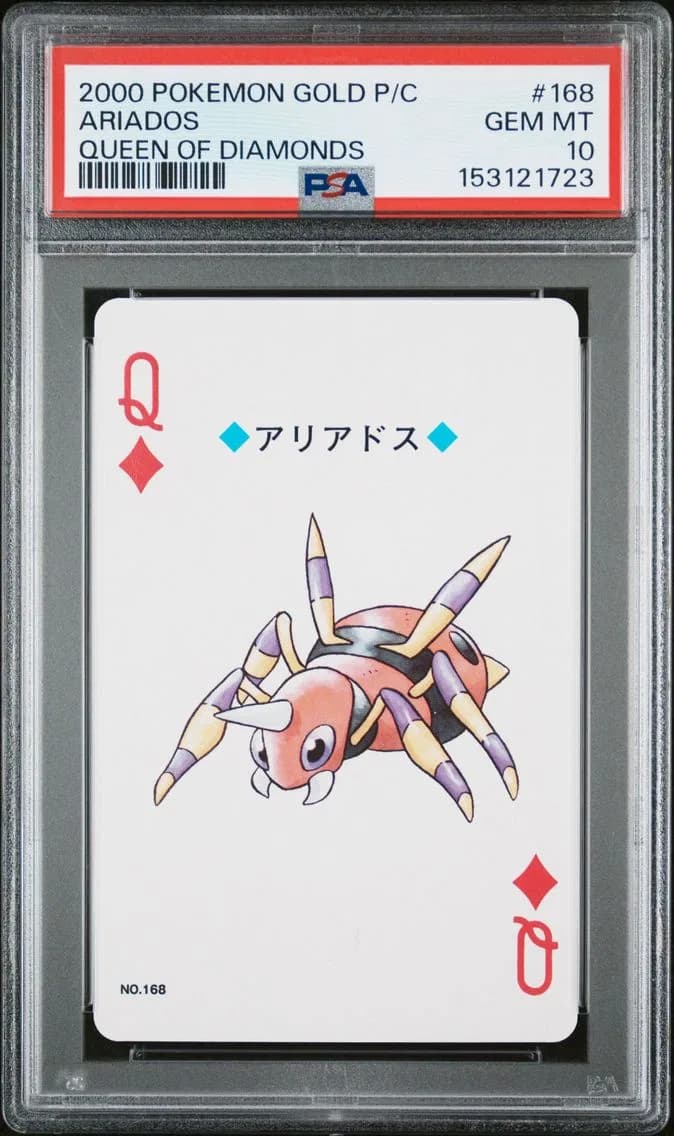 Ariados, Gold Version Playing Cards, PSA 10
