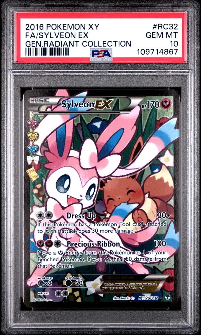 Sylveon EX, XY Generations Radiant Collection, PSA 10
