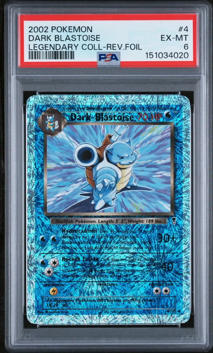 Dark Blastoise-Reverse Foil, Legendary Collection, PSA 6