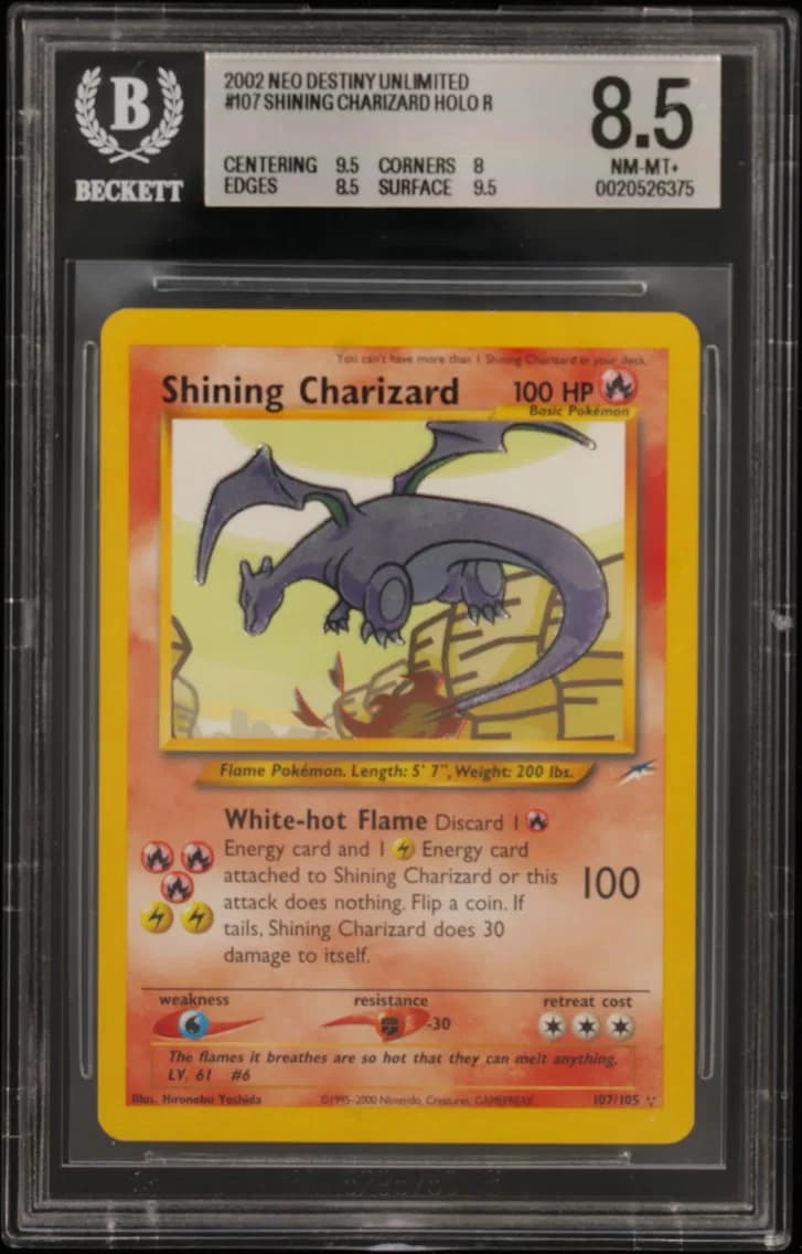 Shining Charizard HOLO R, Neo Destiny Unlimited, BGS 