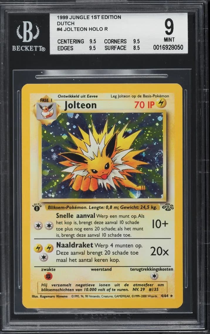 Jolteon HOLO R, Jungle 1st Edition Dutch, BGS 9