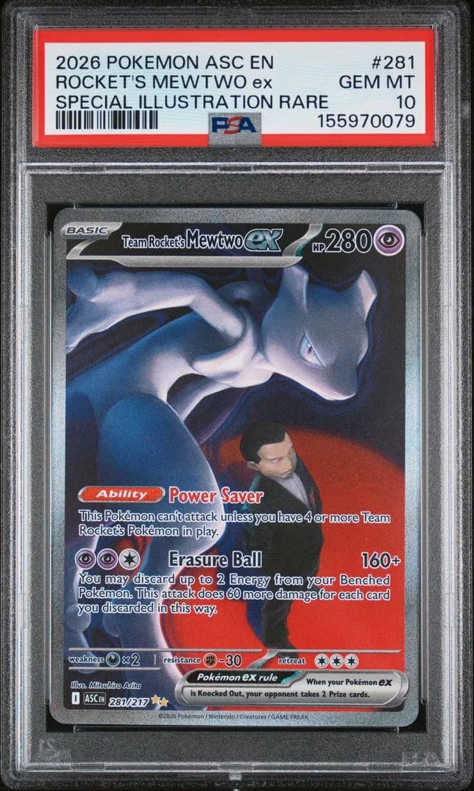 Team Rocket's Mewtwo EX, Ascended Heroes, PSA 10