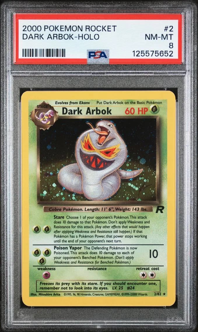 Dark Arbok-Holo, Rocket, PSA 8