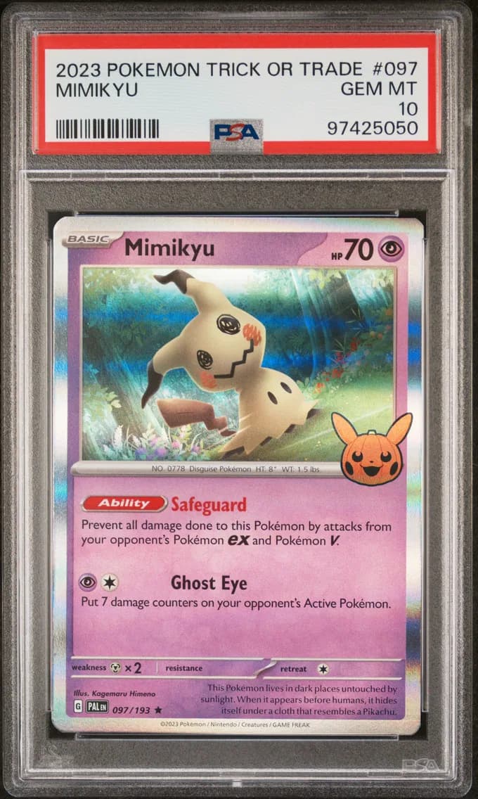 Mimikyu, Trick or Trade, PSA 10