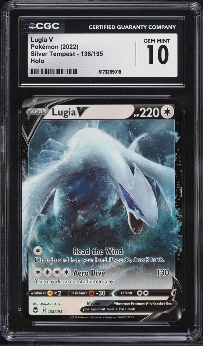 Lugia V, Silver Tempest, CGC 10