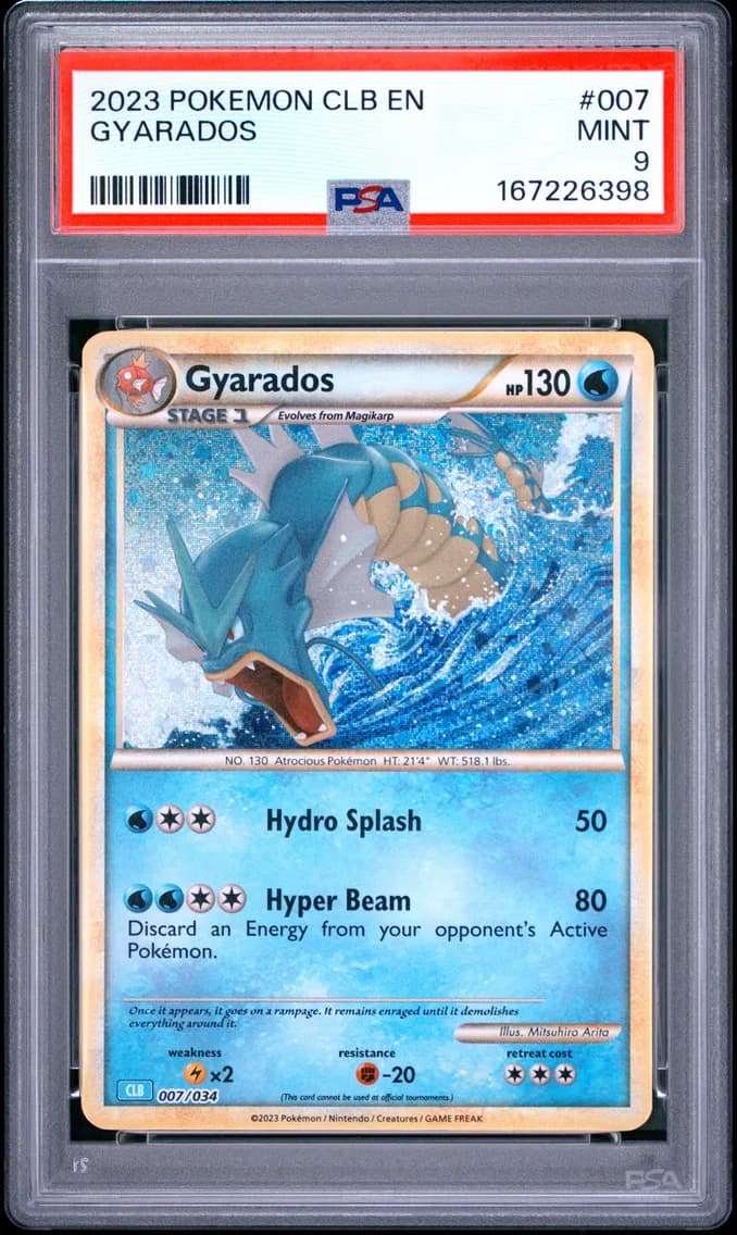 Gyarados, Clb-Trading Card Game Classic Blastoise & Suicune EX Deck, PSA 9