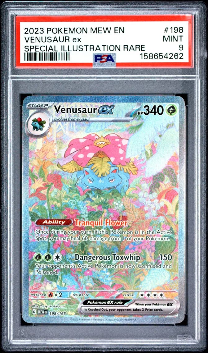 VENUSAUR ex, 151, PSA 9