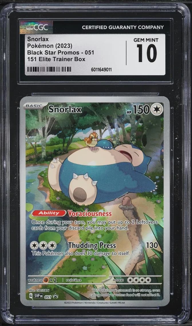 Snorlax, Black Star Promos - Scarlet & Violet SVPEN, CGC 10