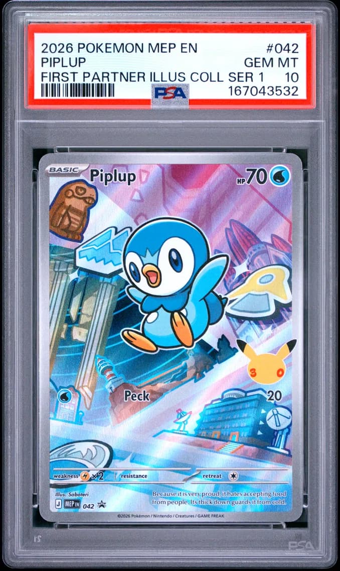 Piplup, Me Black Star Promo, PSA 10