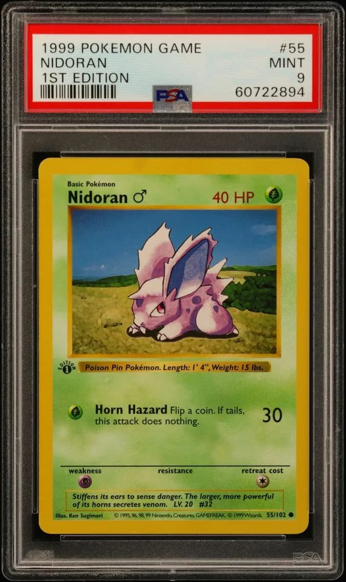 Nidoran 1st Edition, Game, PSA 9