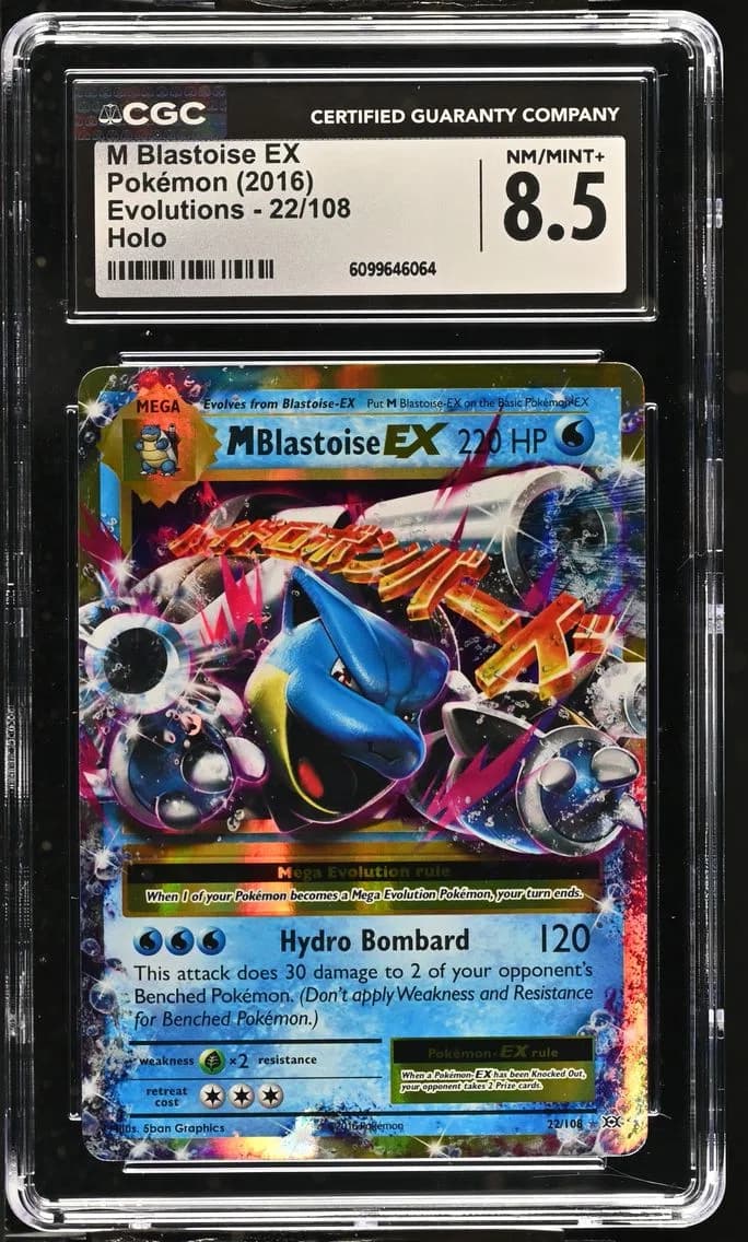 M Blastoise EX, Evolutions, CGC 8.5