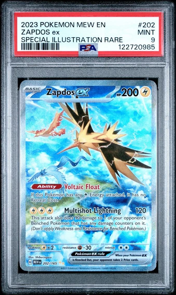 Zapdos EX, 151, PSA 9