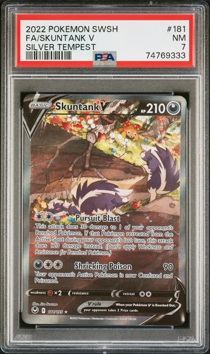 Skuntank V, Sword & Shield Silver Tempest, PSA 7