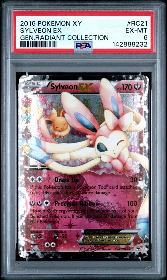 Sylveon EX, XY Generations Radiant Collection, PSA 6
