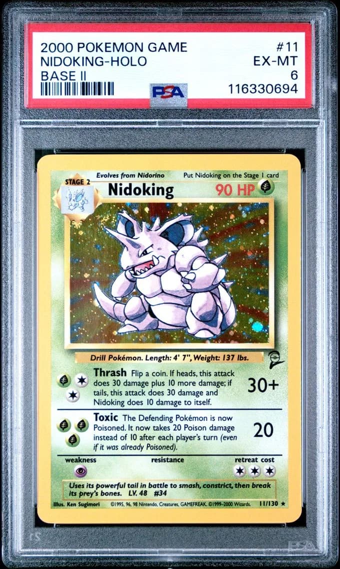 Nidoking-Holo, Game Base II, PSA 6