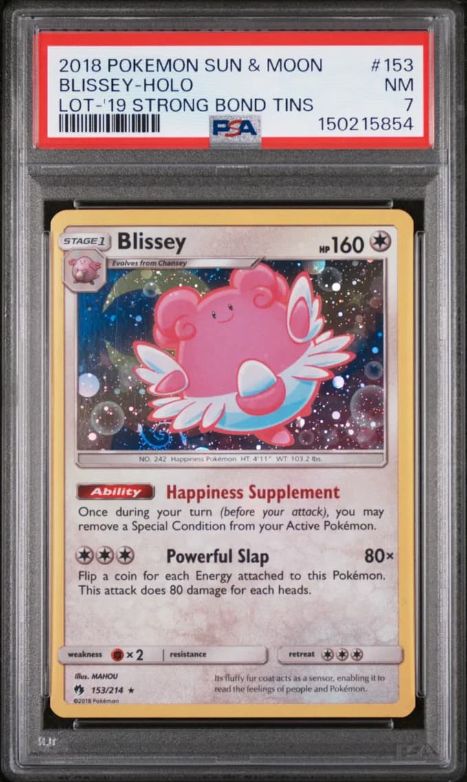 Blissey-Holo, Sun & Moon Lost Thunder, PSA 7