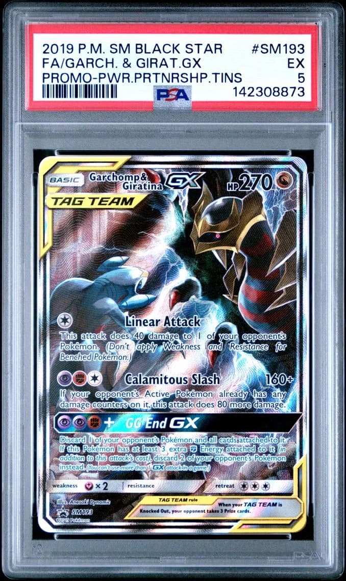 Garchomp & Giratina GX, SM Black Star Promo, PSA 5