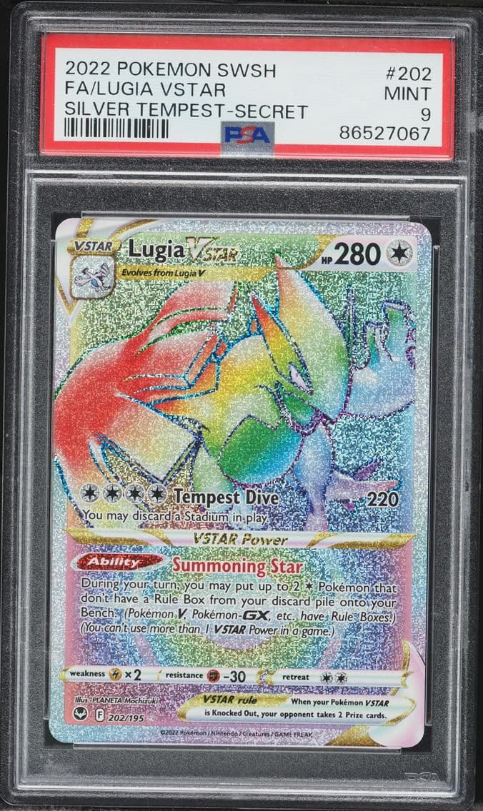 Lugia VSTAR, Sword & Shield Silver Tempest, PSA 9