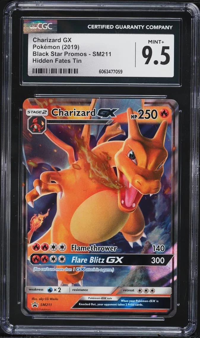 Charizard GX, Black Star Promos - Sun & Moon, CGC 9.5