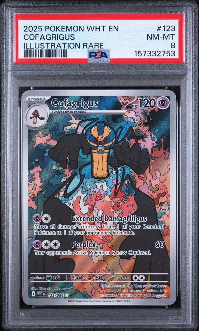 Cofagrigus, White Flare, PSA 8