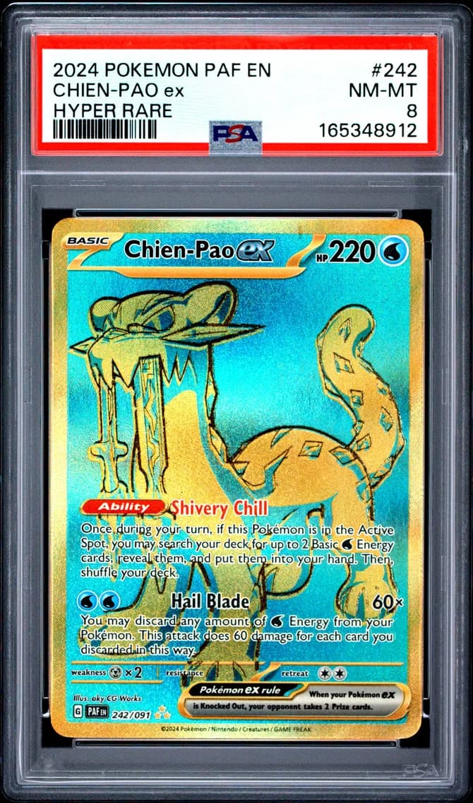 Chien-Pao EX, Paldean Fates, PSA 8