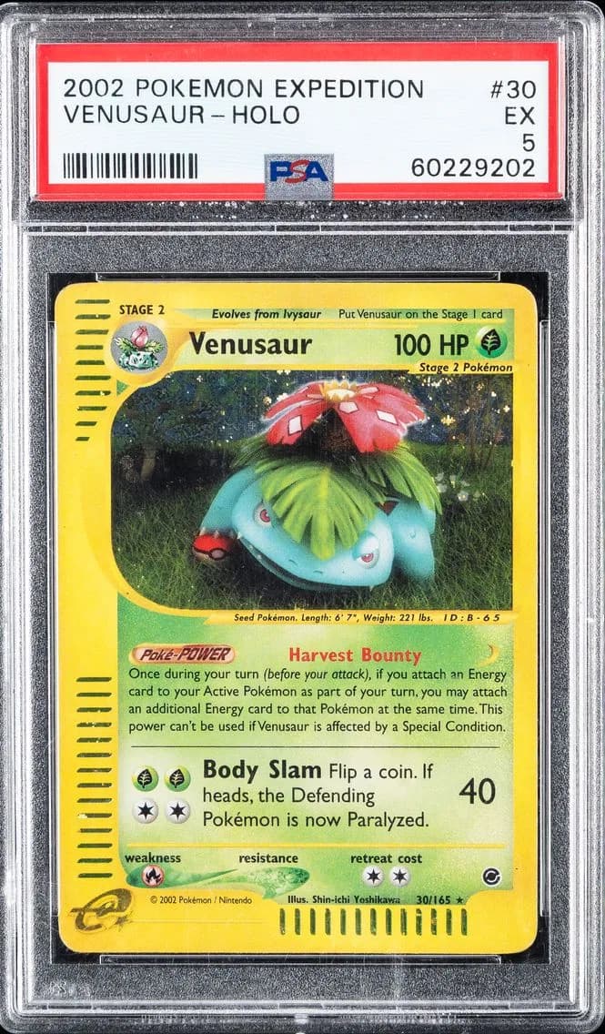 Venusaur-Holo, Expedition, PSA 5