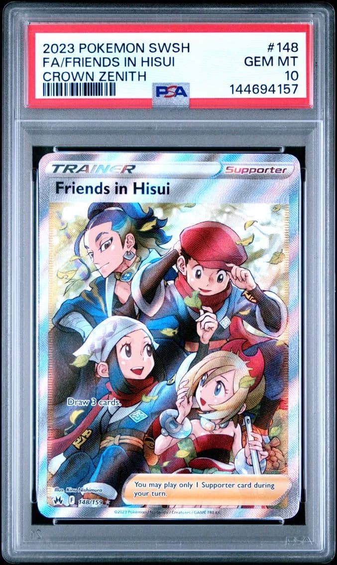 Friends in Hisui, Sword and Shield Crown Zenith, PSA 10