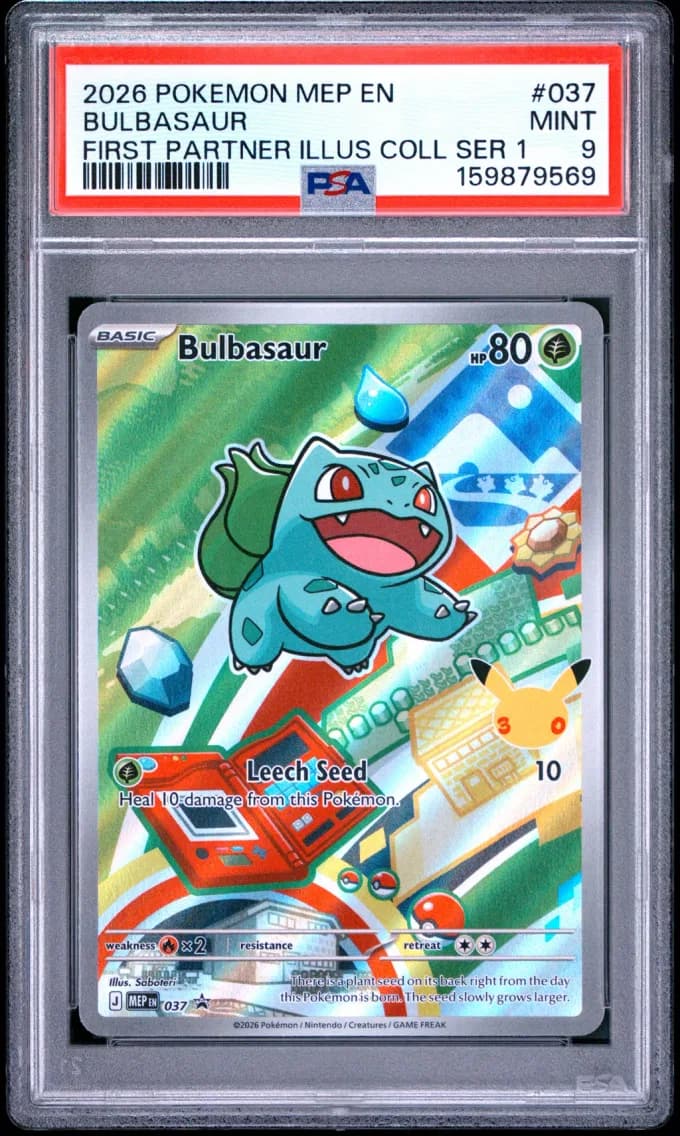 Bulbasaur, Me Black Star Promo, PSA 9