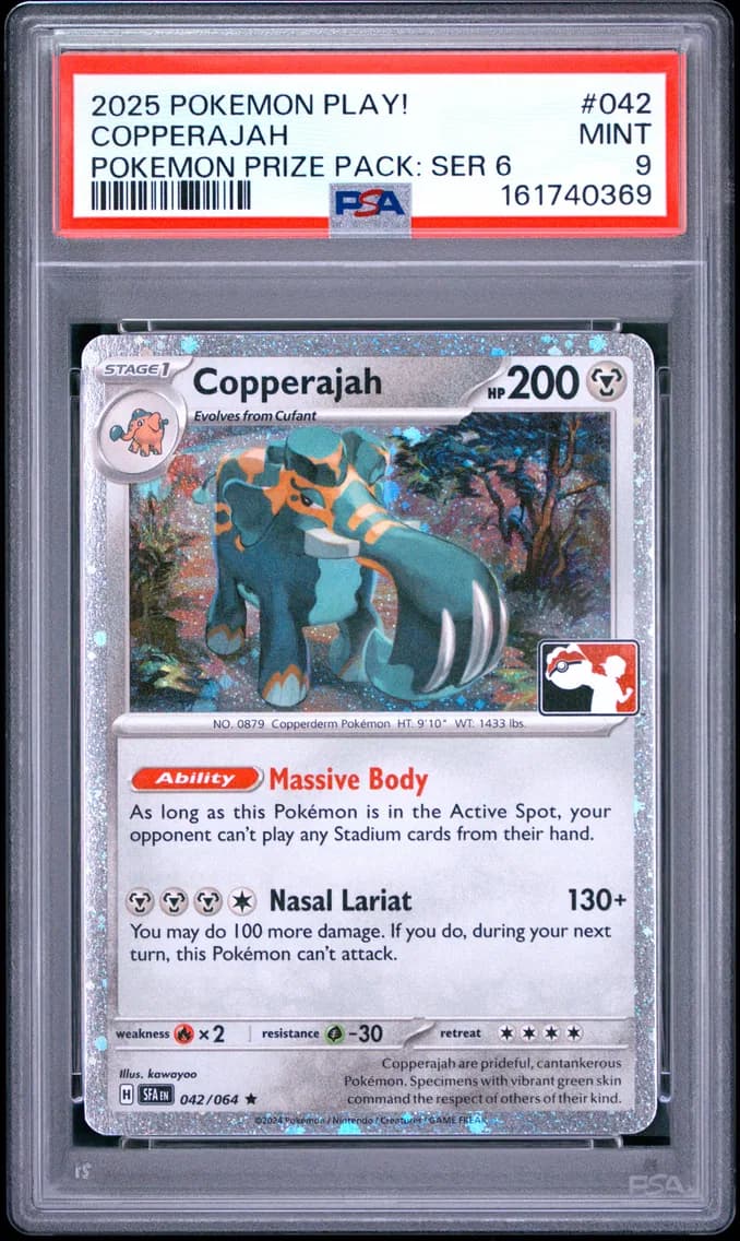 Copperajah, Play! Pokemon Prize Pack: Series 6, PSA 9