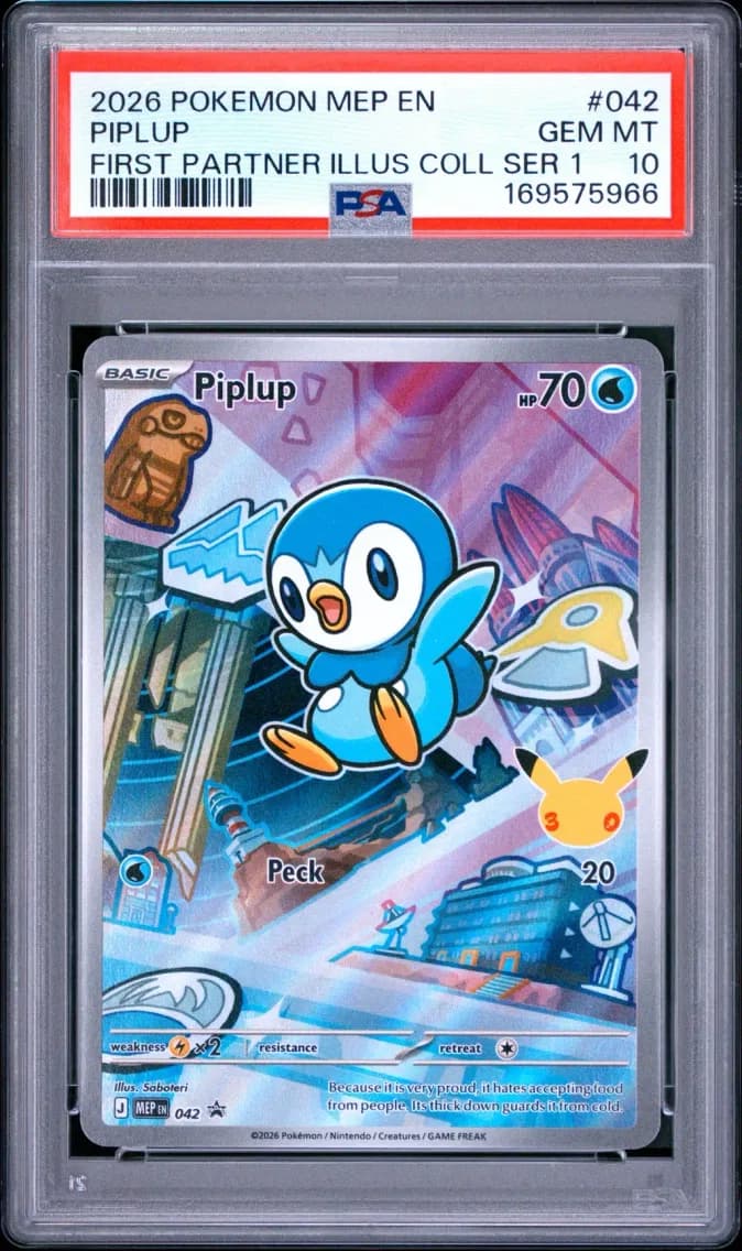 Piplup, Me Black Star Promo, PSA 10