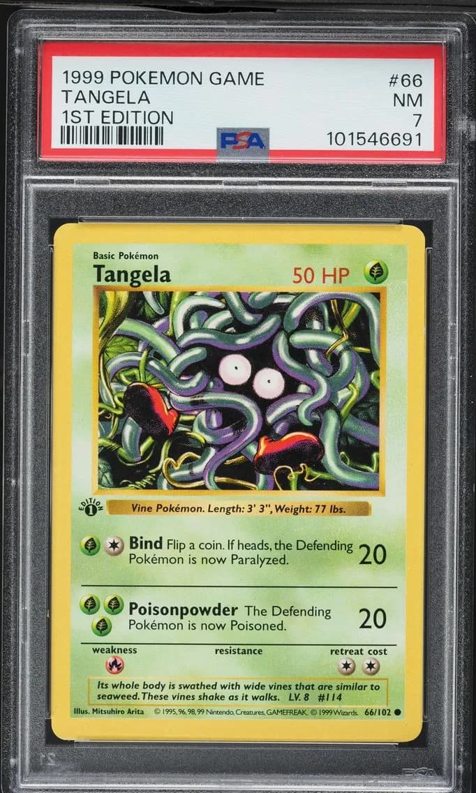Tangela 1st Edition, Game, PSA 7