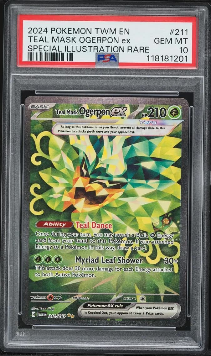 Teal Mask Ogerpon EX, Twilight Masquerade, PSA 10
