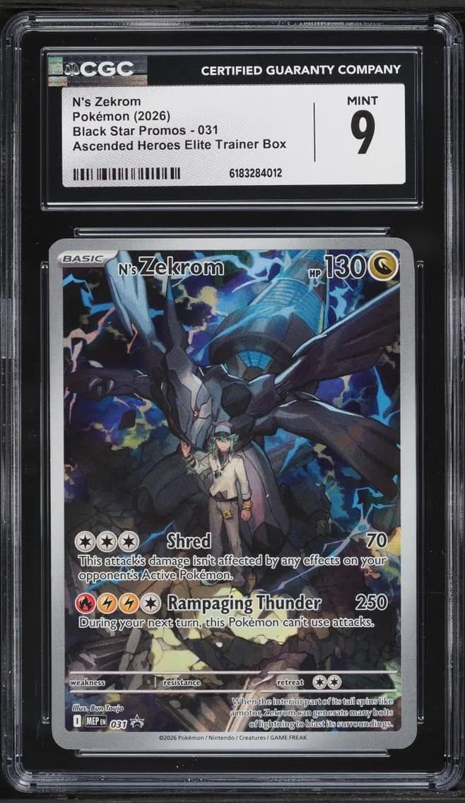 N's Zekrom, Black Star Promos - Mega Evolution MEP EN, CGC 9