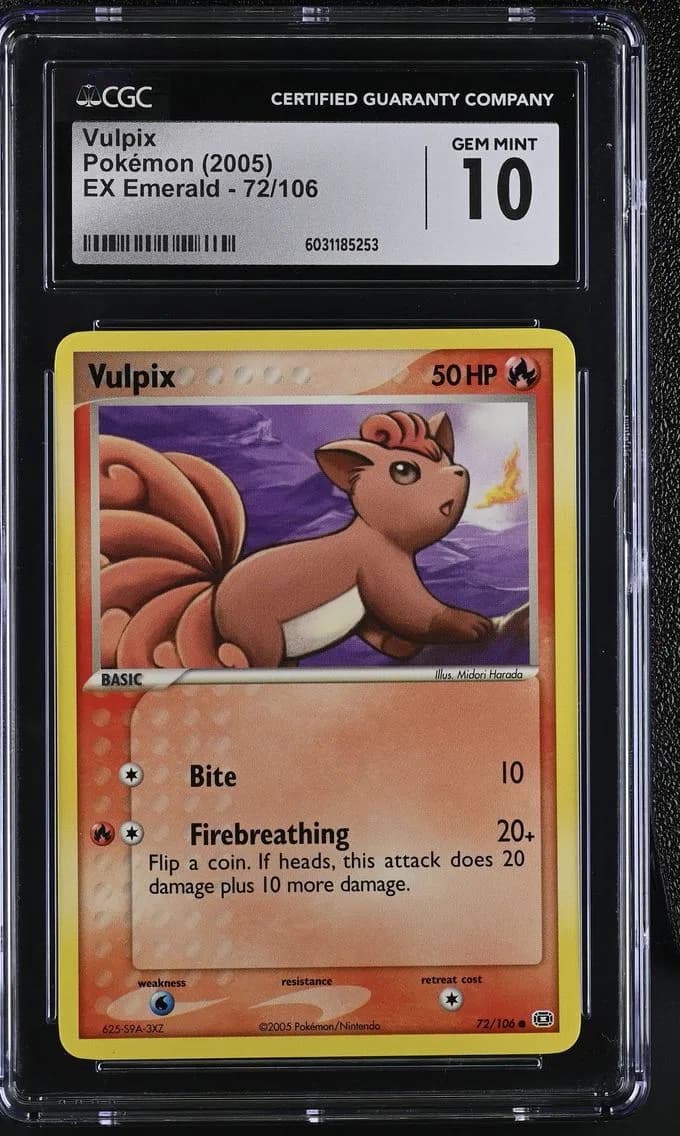 Vulpix, EX Emerald, CGC 10