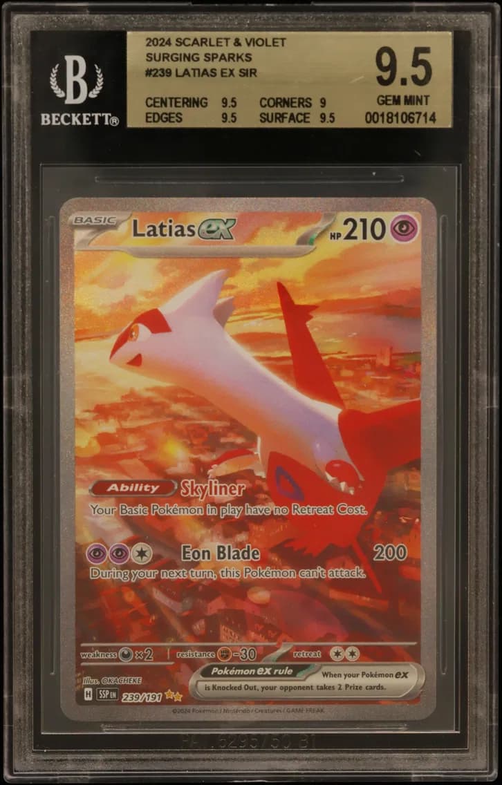 Latias ex SIR, TCG Scarlet & Violet Surging Sparks, BGS 