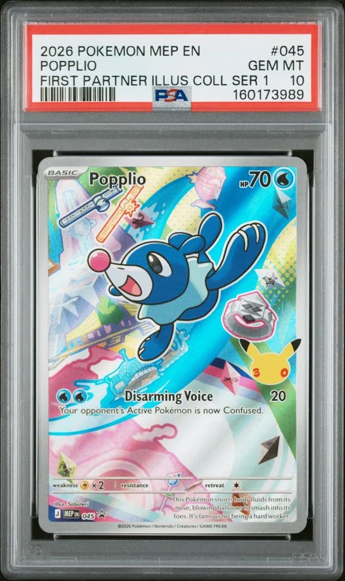 Popplio, Me Black Star Promo, PSA 10