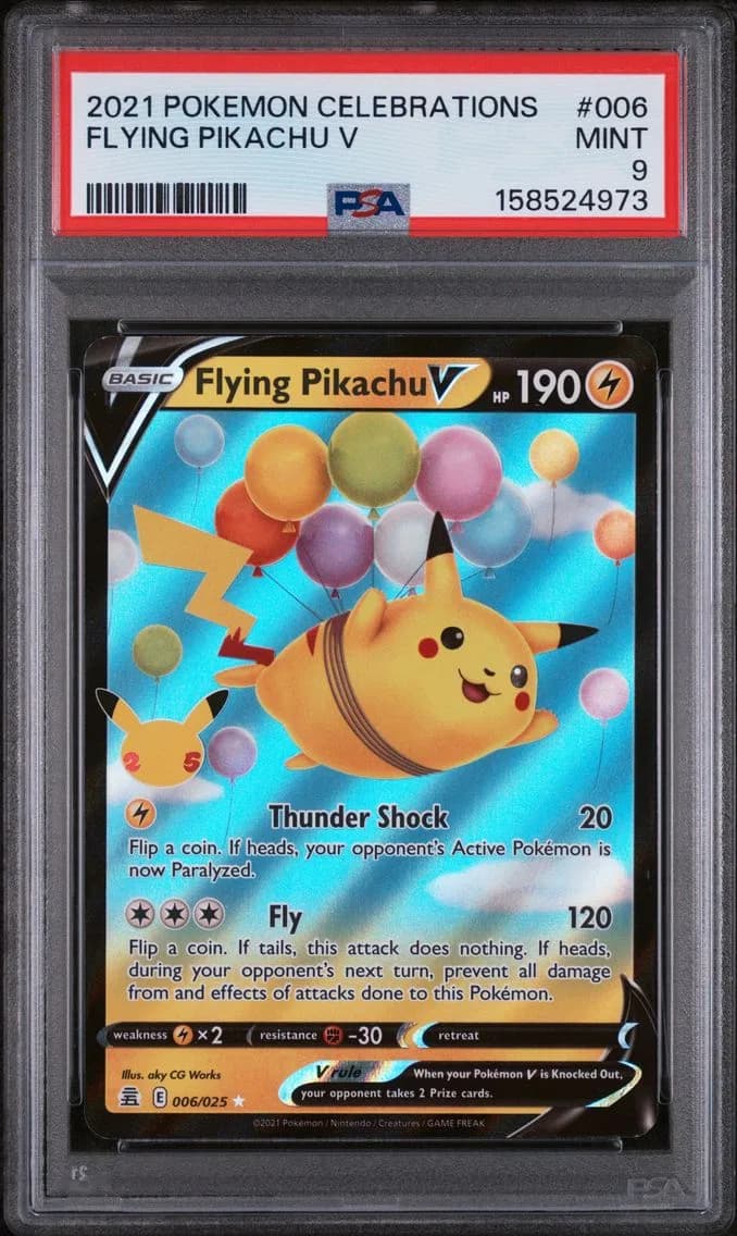 Flying Pikachu V, Celebrations, PSA 9