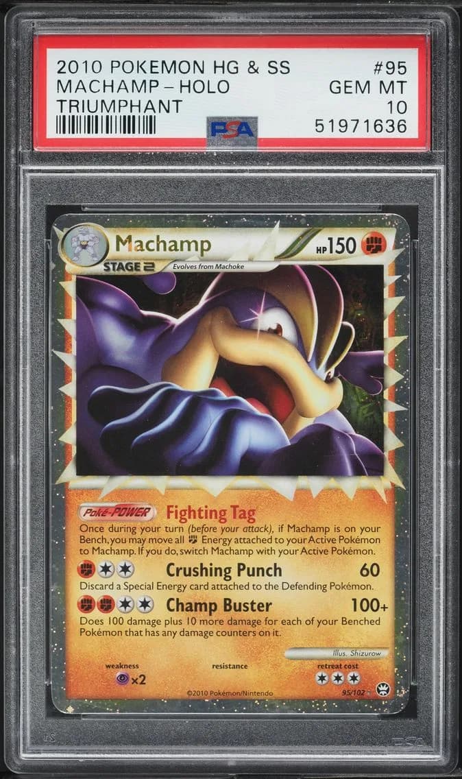 Machamp-Holo, Heartgold & Soulsilver Triumphant, PSA 10