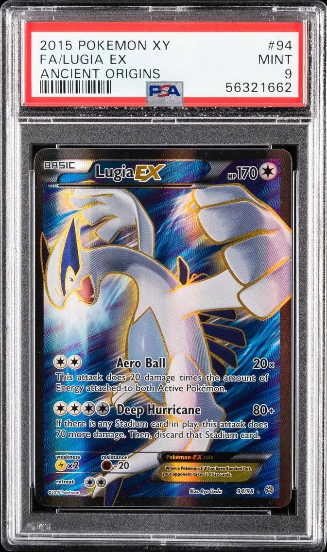 Lugia EX, XY Ancient Origins, PSA 9