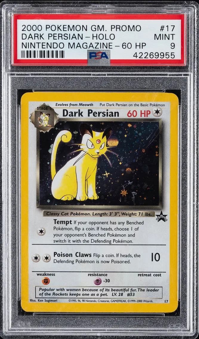 Dark Persian-Holo, Game Promo, PSA 9