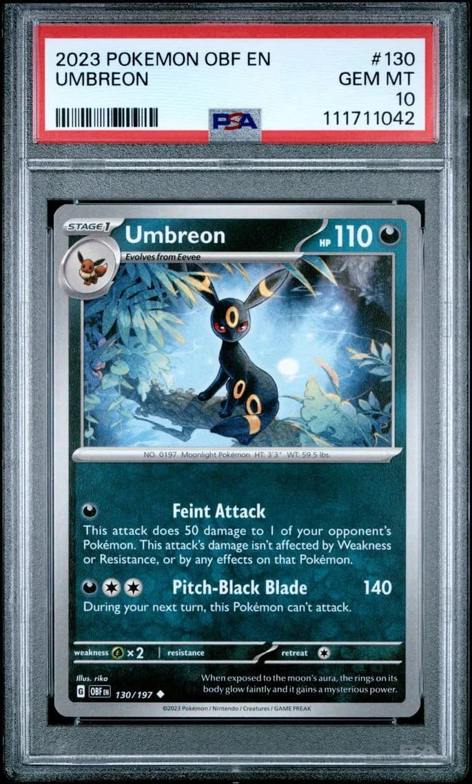 Umbreon, Obsidian Flames, PSA 10