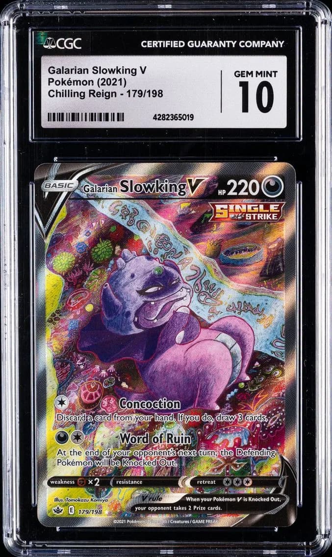 Galarian Slowking V, Chilling Reign, CGC 10
